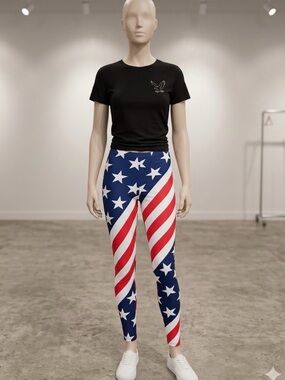 2 American Flag Leggings without tops